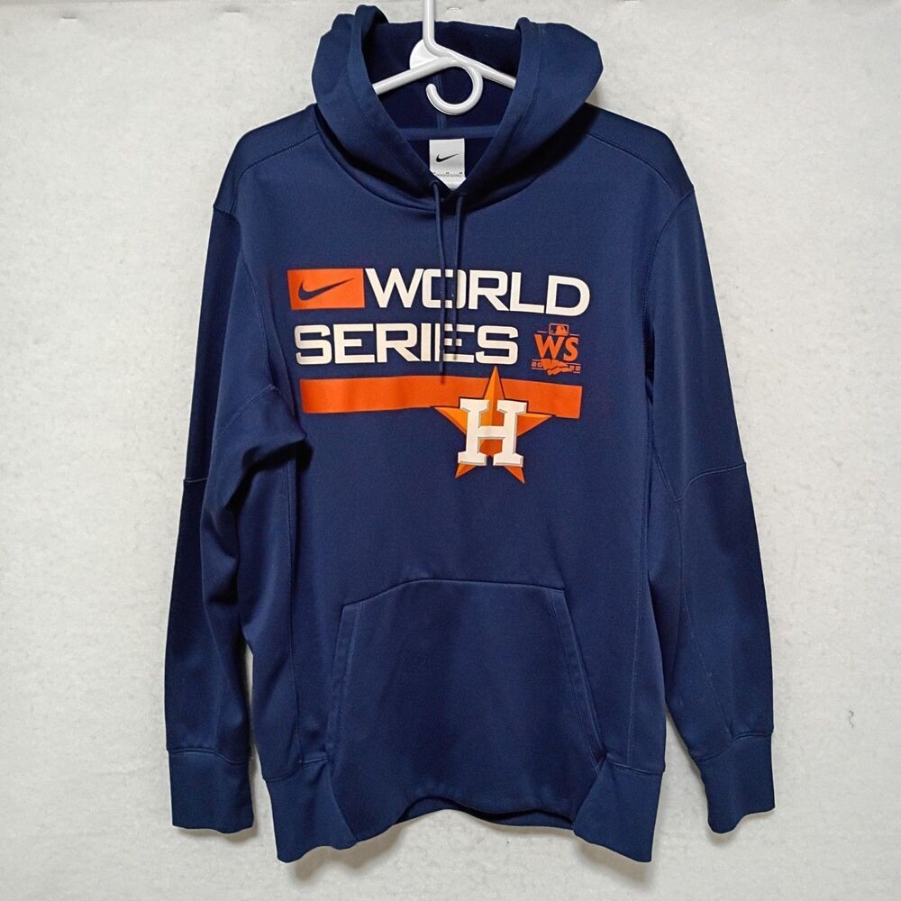 Nike Houston Astros World Series Hoodie Navy Blue Size M 2022 EUC